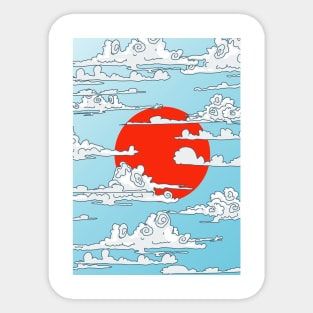 Japan rishing sun Sticker